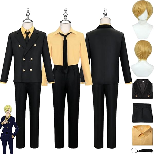 bbganlian Anime Character Sanji Cosplay Costume Outfit One Piece